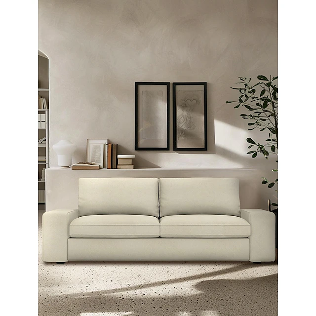 Velvet Sofa Cover of 3-Seater Slipcovers Solid Color Quilted Velvet KIVcover LITB PRIME cover 51