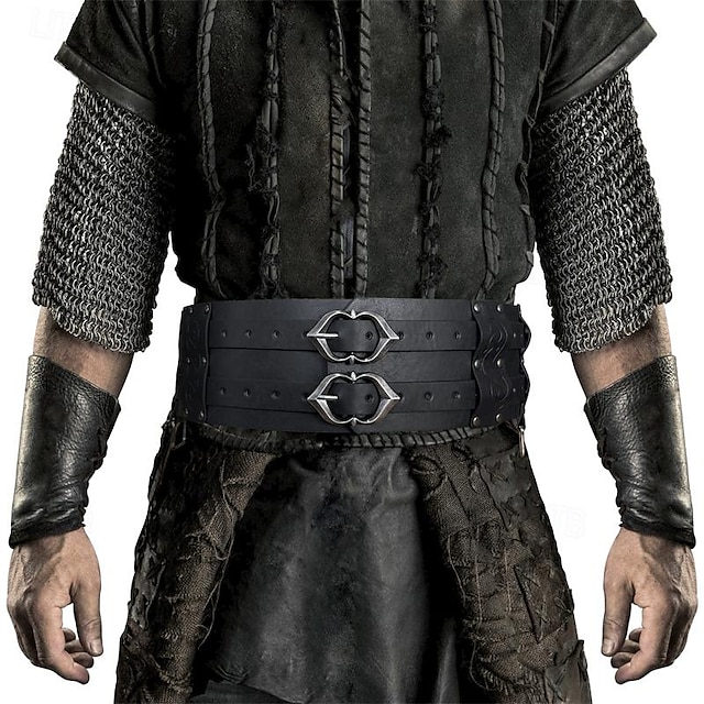  Retro Vintage Medieval Renaissance Masquerade Waist Belt Viking Celtic Knight Fancy Dress Men's Viking Carnival Masquerade Renaissance Fair LARP Ren Faire Adults' Waist Belt