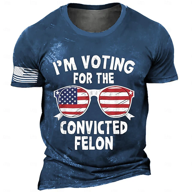 Veterans Day Men's Patriot Patriotic Veteran American US Flag T shirt Short Sleeve T shirt 3D Print Crew Neck Shirt Retro Vintage Carnival Party Blue Green Gray Summer Spring Clothing Apparel S M L 6