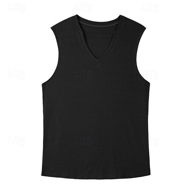 Herren T-Shirt Weste für Wanderer Ärmellos V Ausschnitt Muskelshirt Ärmelloses Hemd Tanktop Außen Schnelltrocknend Weich Schweißableitend Polyester Schwarz Grün Aprikose Klettern Camping / Wandern