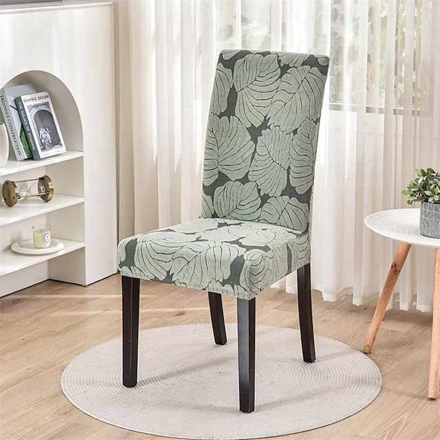  Capa elástica para cadeira de jantar, banco de bar, banco de balcão, capa de cadeira de bar para sala de jantar, banco de bar de café, capa de assento de cadeira de móveis removível, tecido jacquard