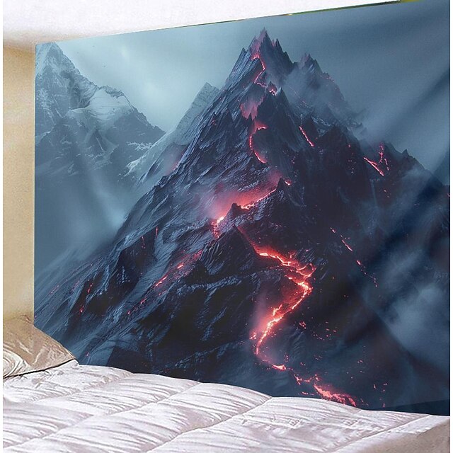  Paesaggio Maestoso Vulcano Arazzo Appeso Arte Della Parete Grande Arazzo Decorazione Murale Fotografia Sfondo Coperta Tenda Casa Camera Da Letto Soggiorno Decorazione