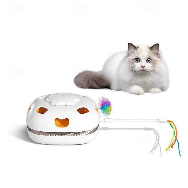  噛む用おもちゃ 猫じゃらし インタラクティブトイ きしむおもちゃ キャットニップおもちゃ ととも​​に LED 耐用的 自動 USB充電器 ペット運動 のために 猫用 子猫 屋内 ペットプレイ
