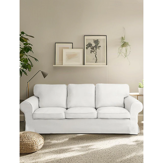 3 Seat Sofa Cover Couch Cover with 3 Cushion Cover and 3 Backrest Cover, Burgundy Red Slipcover Washable Furniture Protector LITB PRIME cover Ektcover 20