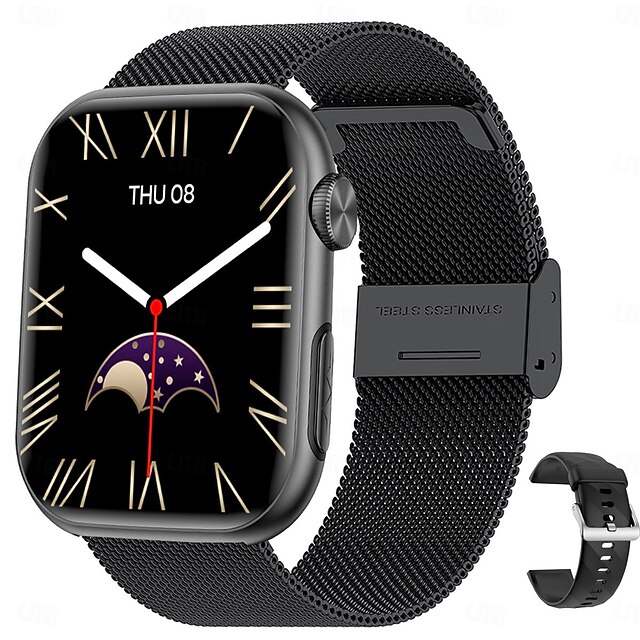  iMosi MT500 שעון חכם 1.97 אִינְטשׁ חכמים שעונים Blootooth ECG + PPG ניטור טמפרטורה מד צעדים מותאם ל אנדרואיד iOS נשים גברים שיחות ללא מגע יד עמיד במים שליטה במדיה IP 67 מארז שעון 39 מ