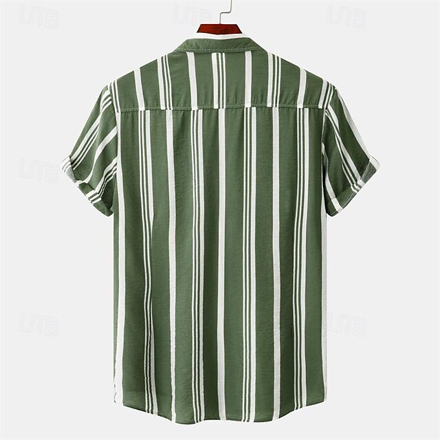 Men's Shirt Button Up Shirt Casual Shirt Summer Shirt Black Blue Green ...