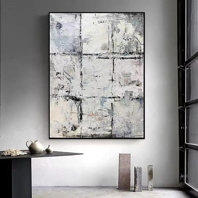  picturi în ulei realizate manual, pânză, artă de perete, decorare modernă, simplitate, alb-negru, abstract pentru decorarea casei, laminată, fără rame, pictură neîntinsă