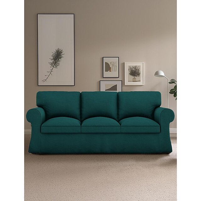  Sofa Cover for Armchair, Loveseat, 3 Seat, Cotton Cover for The   Ektorp Chair, Arm Chair One Seat Couch Slipcover Replacement Not Fit  LITB PRIME cover Ektcover