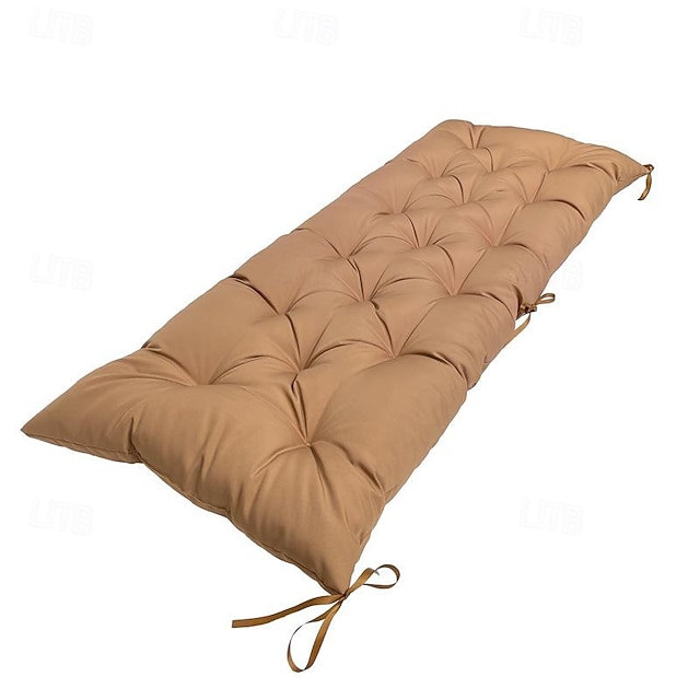  Cojines para silla de exterior 100 % impermeables y resistentes al sol, de madera, para banco, columpio, no extraíbles, para patio, jardín, césped.
