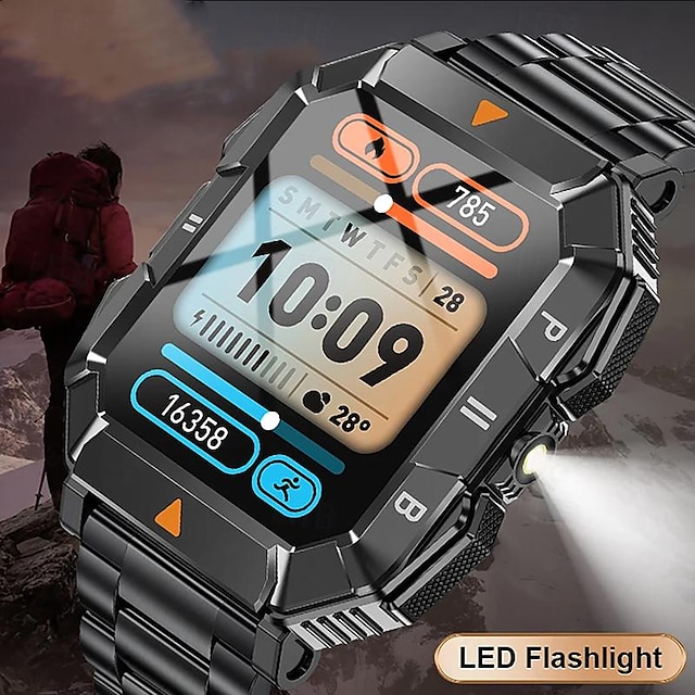  imosi yk03 έξυπνο ρολόι 1,83 ιντσών smartwatch fitness ρολόι τρεξίματος bluetooth βηματόμετρο υπενθύμισης κλήσης παρακολούθηση ύπνου συμβατό με έξυπνο ρολόι ανδρικό φακό LED