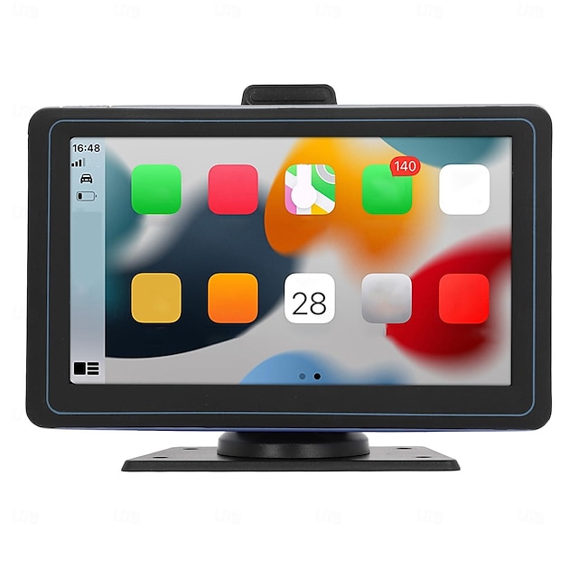  Lecteur de voiture écran 7 pouces sans fil autoradio miroir lien lecteur mp5 avec navigation gps carplay autosupport 12 led caméra de recul installation facile
