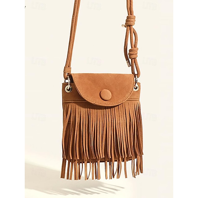  Női Crossbody táska Válltáska vödör táskák Hobo retikül PU bőr Napi Szabadság Tengerpart Rojt Könnyű Tömör szín Fekete Barna