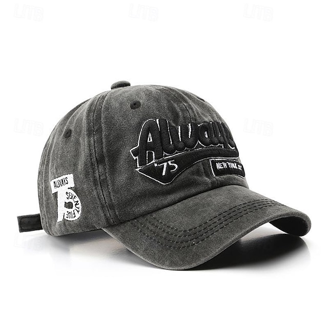  Herr Basebollkeps Solhatt Trucker Hat Svart Gul Bomull Broderad Mode Ledigt Gata Dagligen Bokstav Justerbara Solskyddskräm Andningsfunktion