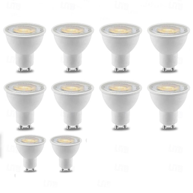  6/10 stk dimbare gu10 led pærer, led downlight spotlight 38 grader energisparende lyspærer 220~240v innendørs belysning