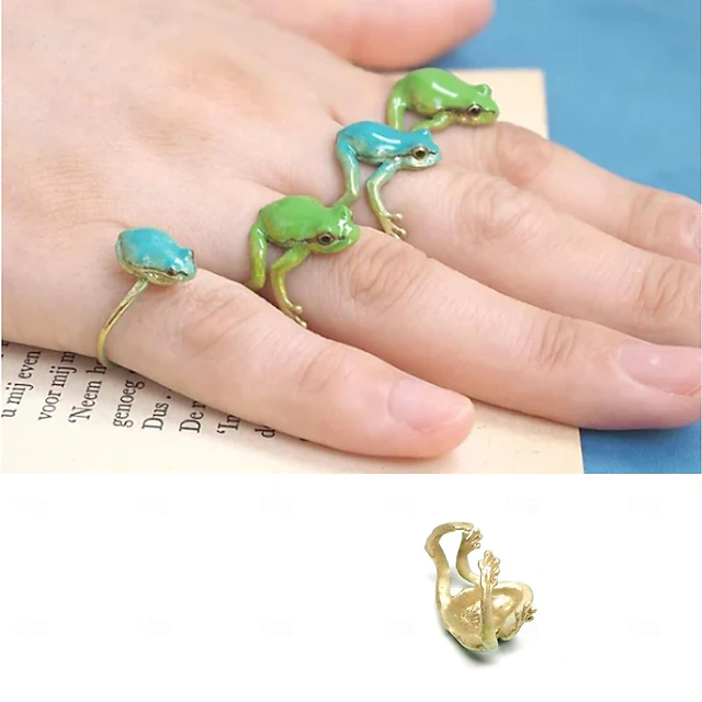 Tree Frog Ring, Adjustable Tree Frog Ring, Handmade Frog Ring,Vintage ...