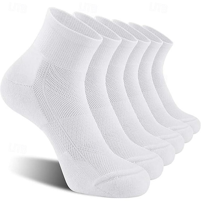  Herren 6 Stück Mehrfachpackungen Socken Laufsport Socken Freizeitsocken Schwarz Weiß Farbe Farbblock Sport & Natur Täglich Urlaub Grundlegend Mittel Frühling Herbst Modisch Brautkleider schlicht