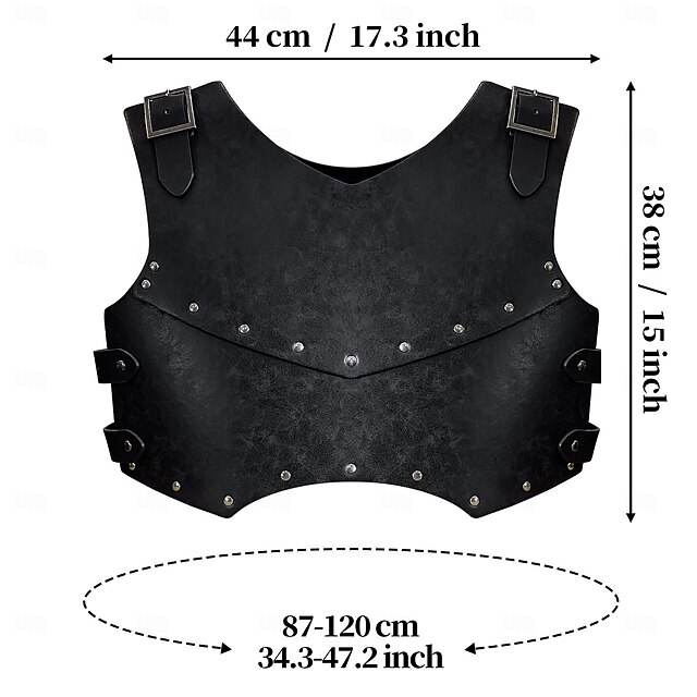 Medieval Renaissance Steampunk 17th Century Chest Guard Ranger Elven Men's Women's Unisex