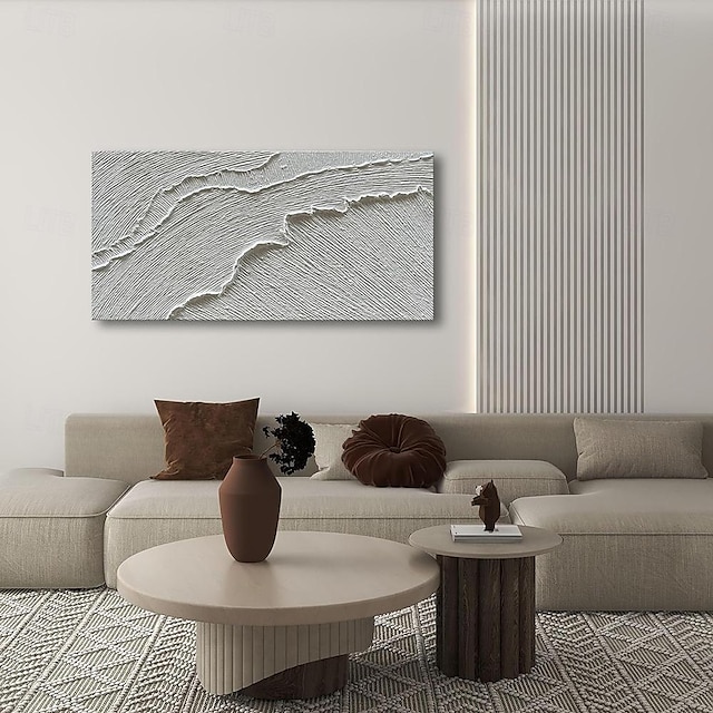  peinture à l'huile faite à la main toile mur art décoration moderne simple texture abstraite blanc pour la décoration intérieure roulé sans cadre peinture non étirée