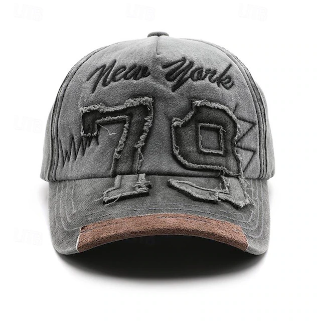 Men's Baseball Cap Sun Hat Trucker Hat Black Yellow Cotton Patchwork Embroidered Fashion Casual Street Daily Color Block Letter Adjustable Sunscreen Breathable 10