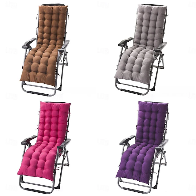 Lounge Chair Cushion Tufted Outdoor Rocking Seat Deck Chaise Pad Recliner Mat Recliner Cushion 18