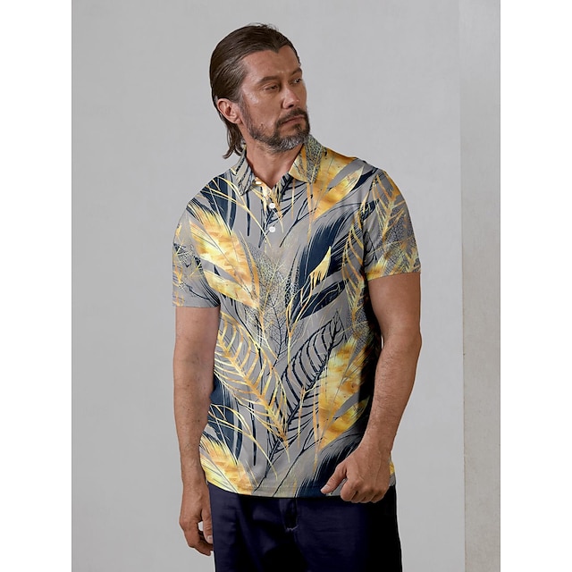  Botanical Energy Men's Polo Top UPF50+