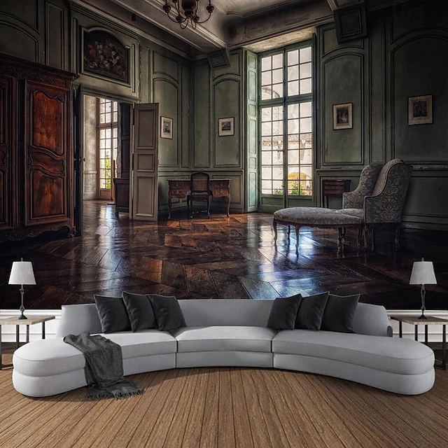 Vintage inside Castle Hanging Tapestry Wall Art Large Tapestry Mural Decor Photograph Backdrop Blanket Curtain Home Bedroom Living Room Decoration 8