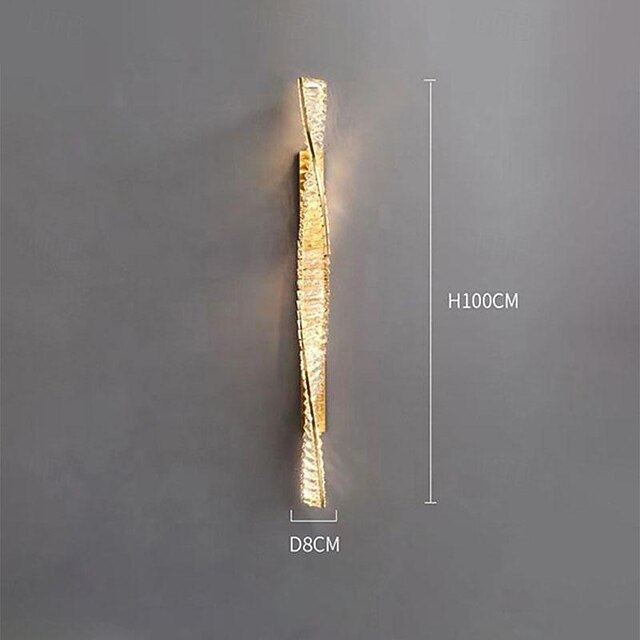 LED Indoor Wall Lights 3Color Light 50/100cm Crystal Linear Wall