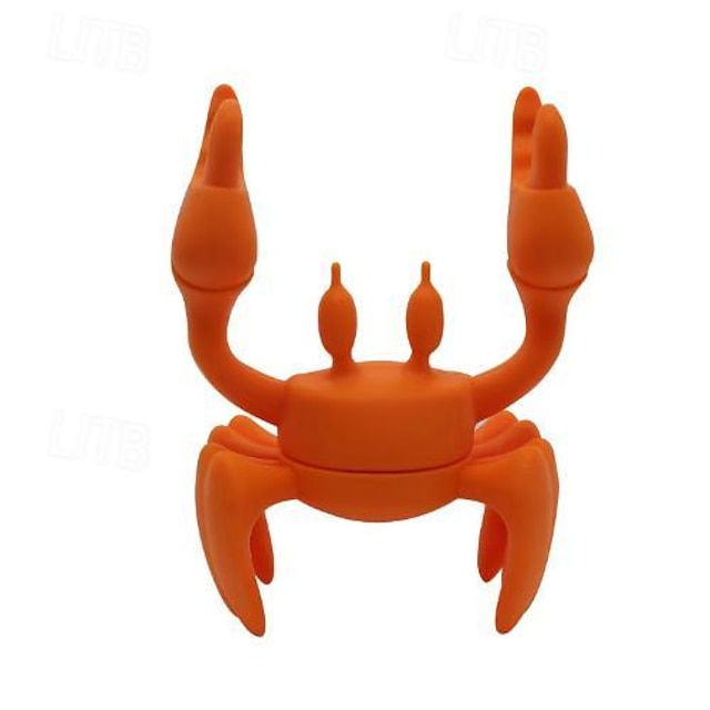 krab siliconen gebruiksvoorwerphouder - rode krablepelhouder, hittebestendige lepelhouder clip, keukengrill gebruiksvoorwerphouder, siliconen lepelsteun voor creatieve keukencadeaus op de kookplaat