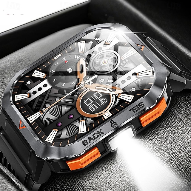  Smart Watch 3ATM Waterproof 2.02 IPS S50 Men Sport With Compass And LED Flashlight Health Monitoring Fitness Tracking