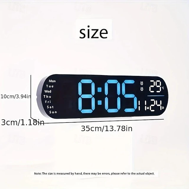 1pc LED Night Light 8 Colors, Multi-functional Short LED Display Clock ...