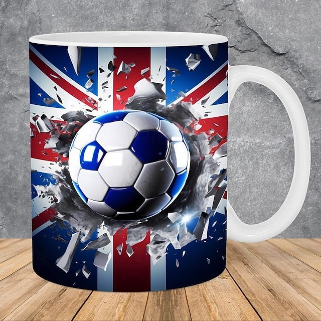 3D Football Mug Unique SportsThemed Coffee Cup, Perfect Gift for