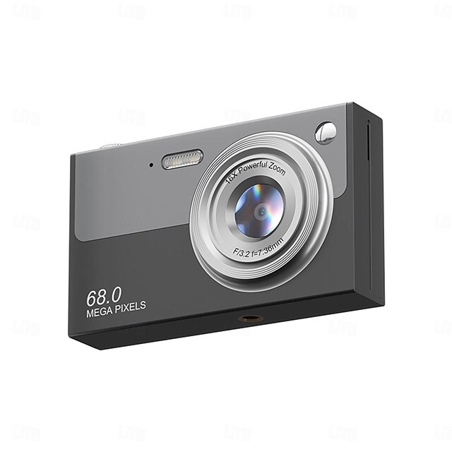  Cámara digital para estudiantes de alta definición, antivibración, 6800w, 4k verdadero, cámara con zoom de 16x y grabadora de vídeo