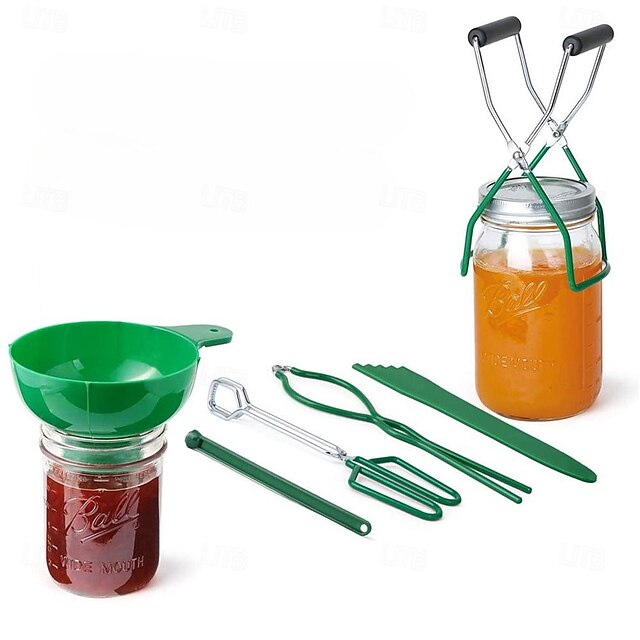 6/7Pcs Canning Kit Jar Lifters, Stainless Canning Starter Kit with Pot ...