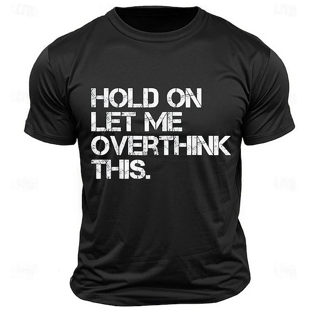 Men's Letter Funny T Shirt Tee Top 100% Cotton Short Sleeve Graphic Shirt Black White Dark Grey Comfortable Tee Street Sports Outdoor Fashion Designer Clothing 8