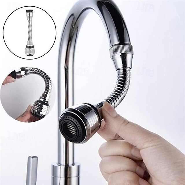 2 Pack Kitchen Faucet Extender Universal Faucet Spout 360 Rotating ...