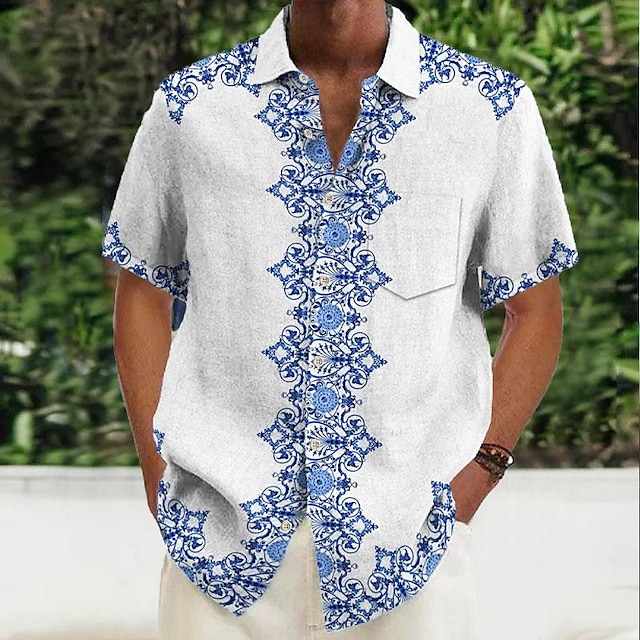 Men's Southwestern Print Printed Shirts Short Sleeve Hawaiian Resort ...