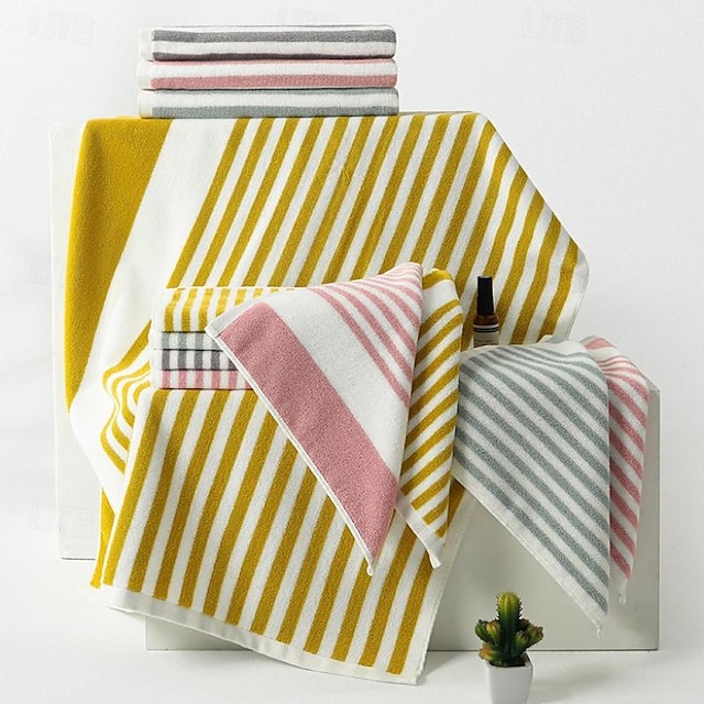  Serviette à main absorbante 35x35cm, serviette de visage en coton doux teint en fil, serviette pour enfants à séchage super rapide