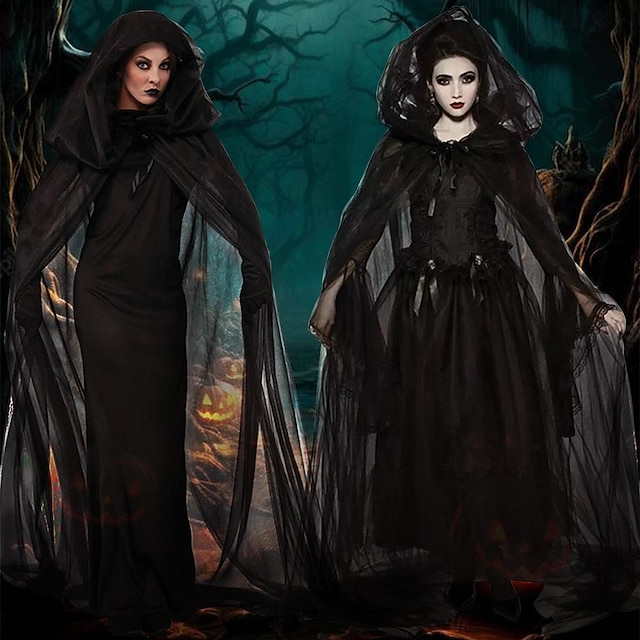  häxa Djävul Ghost Bride halloween Cosplay-kostym Festklädsel Maskerad Valborgsmässoafton Kläder Cosplay Vuxna Dam Maskerad Mardi Gras Prestanda Fest Halloween Enkla Halloween kostymer Klä ut