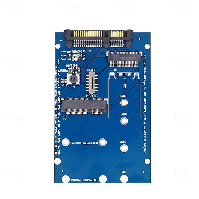  Piastra adattatrice per scheda convertitore scheda adattatore m.2 da msata a sata da 2,5 pollici
