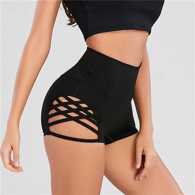  Pentru femei Pantaloni Sport de Sală Pantaloni scurți de yoga Pantaloni scurți de antrenament Eliminat Talie Înaltă Yoga Gimnastică antrenament Pilates Pantaloni scurți Negru Vișiniu Albastru Închis