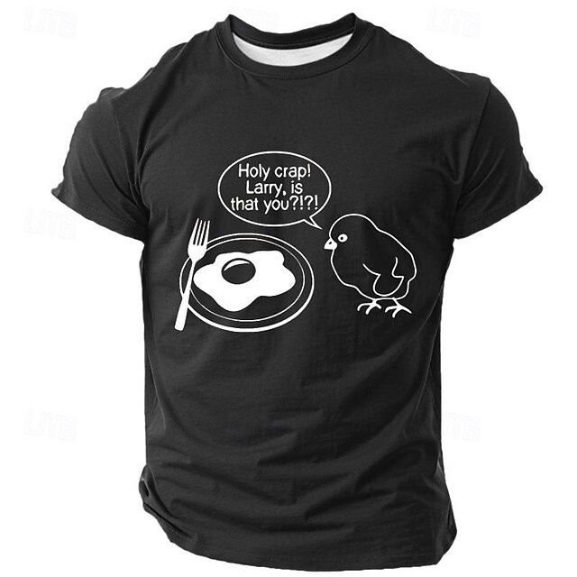 Men's Funny T Shirt Short Sleeve T shirt 3D Print Crew Neck Shirt Vintage Cool Party Holiday Black Blue Green Summer Spring Clothing Apparel S M L XL XXL XXXL 6