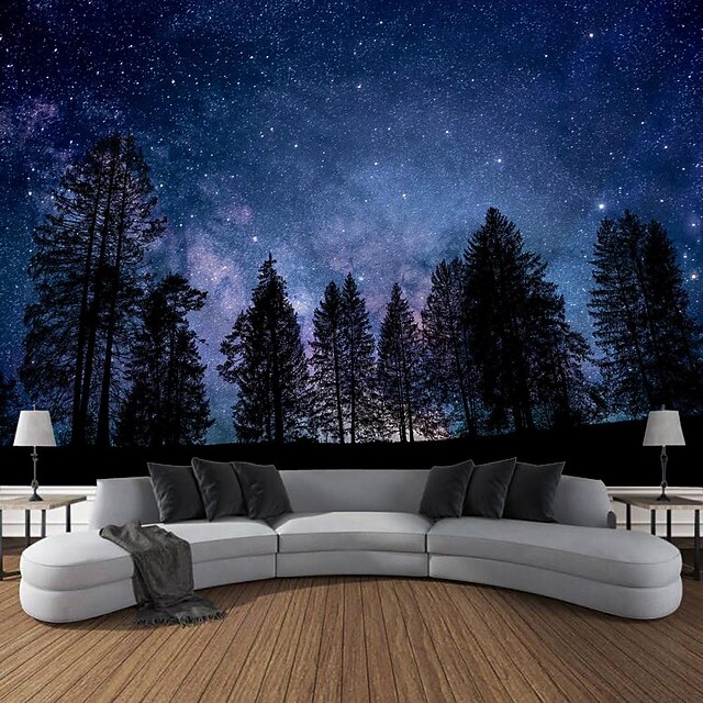 Nature Stars Sky Hanging Tapestry Wall Art Large Tapestry Mural Decor Photograph Backdrop Blanket Curtain Home Bedroom Living Room Decoration 8