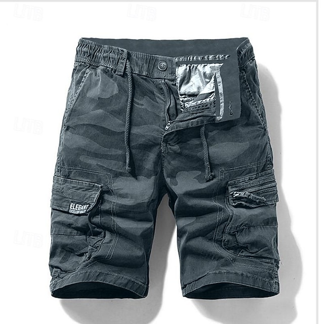 Men's Cargo Shorts Hiking Shorts Drawstring Zipper Pocket Multi Pocket ...