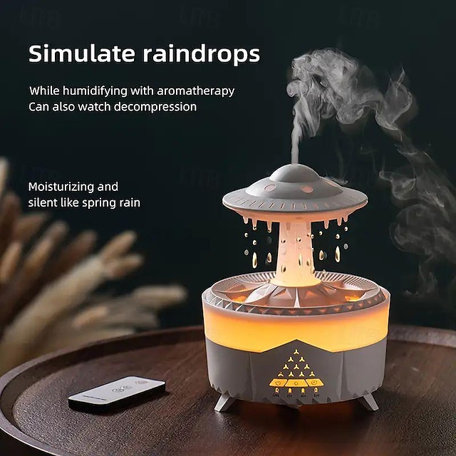  Water Drop Aromatherapy Humidifier for Household Heavy Fog Volume Desktop Silent Remote Controlled Essential Oil Aromatherapy Machine