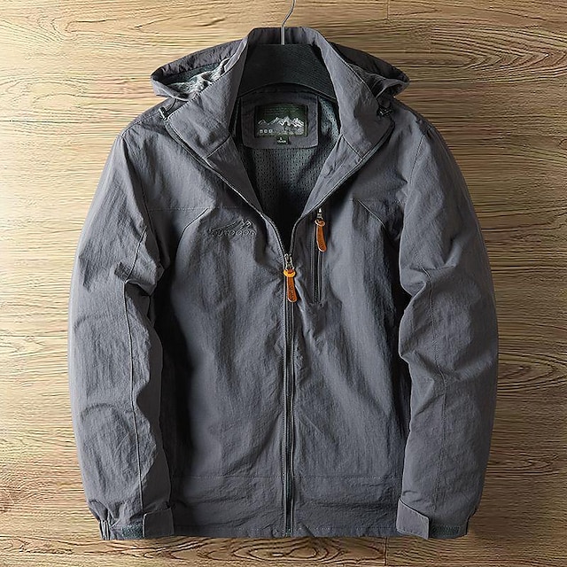  Hombre Chaqueta Softshell Chaqueta para senderismo Al aire libre Resistente al Viento Resistente al Agua Sudadera Chaqueta cortavientos Camping / Senderismo / Espeleología Viaje Negro Verde Ejército