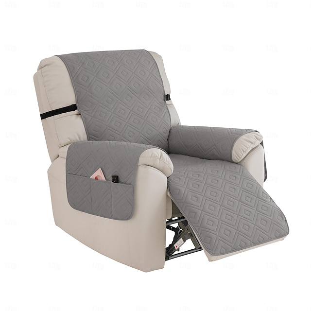  Copripoltrona reclinabile 100% impermeabile, copripoltrona antiscivolo con tasca, copripoltrona reclinabile lavabile, protezione per mobili trapuntata per bambini e animali domestici