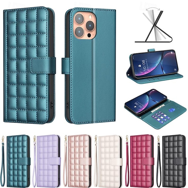  telefon Carcasă Pro iPhone 16 iPhone 15 Pro Max Plus iPhone 14 13 12 11 Pro Max Plus Zadní kryt se stojánkem Magnetické Zip Retro TPU PU kůže
