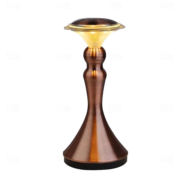  lampe de bureau led barre de lampe de lecture contrôlée par contact lampe de table en métal table de batterie portable rétro veilleuse led restaurant chambre chevet restaurant lumière de charge usb