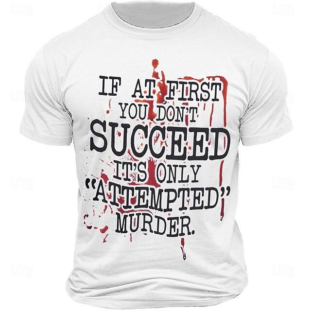  Heren Letter Print T-shirt Tee Top 100% Katoen Korte Mouw Grafisch Shirt Zwart Wit Comfortabele Tee Street Sports Buitenmode Ontwerper Kleding