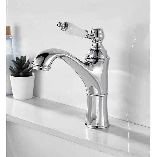  Torneira pia do banheiro - Cascata Galvanizar Conjunto Central Monocomando e Uma AberturaBath Taps